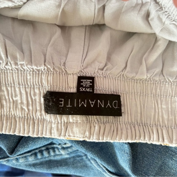 Dynamite High Waist Yellow & Cream Zebra Shorts Lined & Pockets - Picture 13 of 13